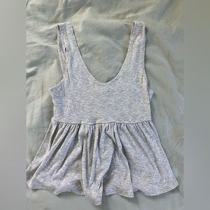 Gray peplum top size medium